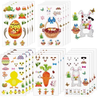Easter Egg Decorating Stickers for Kids Toddlers Make a Face Craft Animals