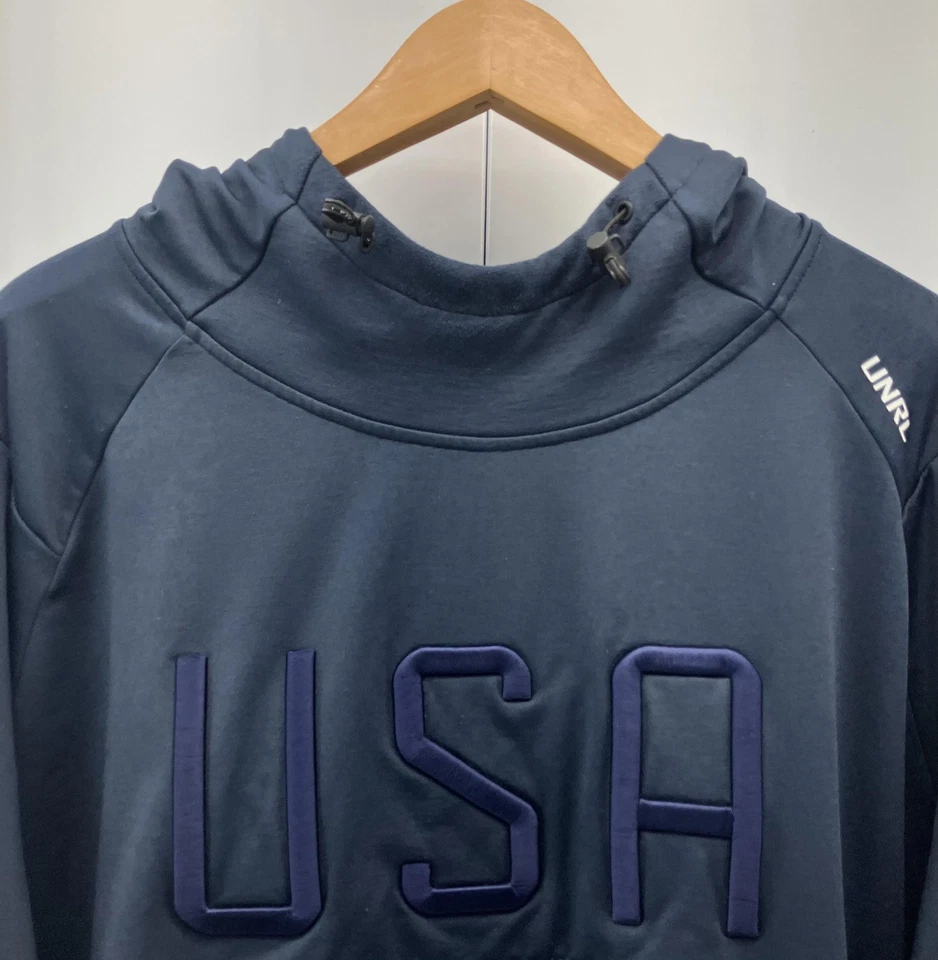 USA Hockey Hoodie Sweatshirt Mens 3XL Navy 1980 Miracle Team UNRL Pullover - Image 2 of 4