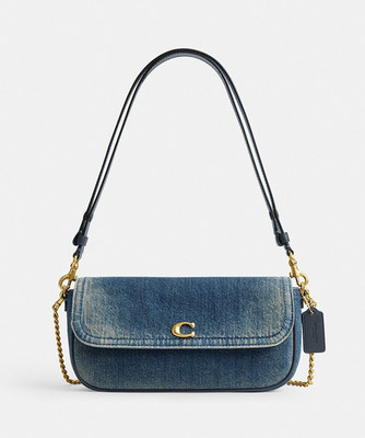 COACH Brooke Flap Chain Bag Loved Denim 2Way Crossbody