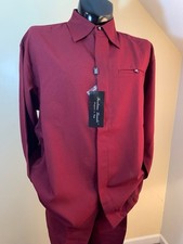    New Men's 2pc Walking Suit - Shirt  Pants Set Size L  Free Matching Dress