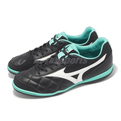 Mizuno MRL Sala Club In Black Teal Men Indoor Soccer Shoes Q1GA2516-22
