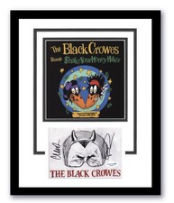 THE BLACK CROWES SIGNED AUTOGRAPH FRAMED 11x14 DISPLAY ACOA CHRIS RICH ROBINSON
