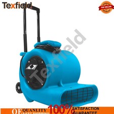1 HP 4000 CFM Air Mover Carpet Dryer Floor Blower Fan 3-Speed Blue Tie Rods