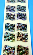 Vintage Hambly Glittery Music Notes 1 Sheet Sticker Pack