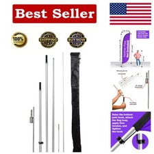 Durable 13ft Feather Flag Pole with Ground Spike - Elevate Your Advertisements
