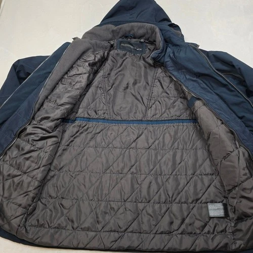 Weatherproof Bib Hooded Jacket Mens Large Blue Full Zip Coat Lined image 7