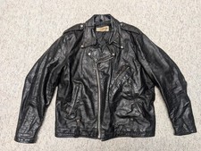 1960s vintage HARLEY DAVIDSON motorcycle jacket 44 black L biker