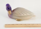 RARE Italian ARCHIMEDE SEGUSO Murano Art Glass Duck Sculpture PEIKIN New York