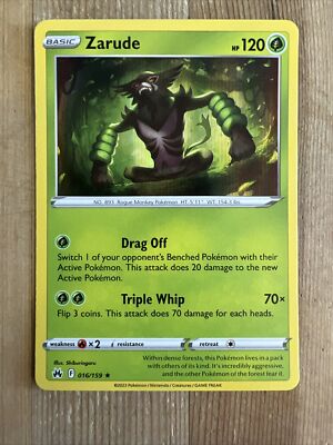 Pokémon TCG Zarude Crown Zenith 016/159 Holo Holo Rare | eBay