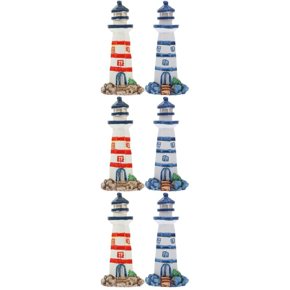 3 Pieces Lighthouse Ornaments Beach Theme Decor Aquarium Desktop eBay