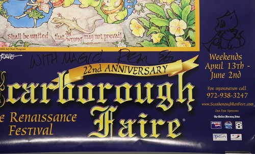 2002 22nd Scarborough Fair Pocket Dragons Poster ~ Firmato da Real Musgrave ~ - Foto 3 di 8