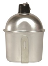 US Army 1 Liter Feldflasche mit Becher Alu 1Qt Field Bottle WWII WK2 Repro 