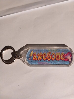 Schlüsselanhänger, ''AWESOME'', Kunststoff, 