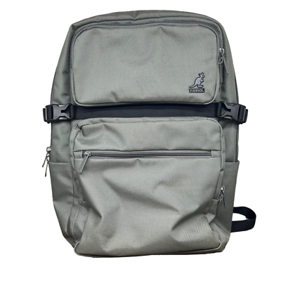 Kangol Padded Backpack W/ Laptop Tech Slot Gray EUC | eBay