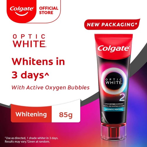 COLGATE Optic White O2 Active Oxygen Whitening Toothpaste 85g X2 PCS