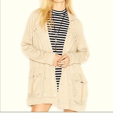 Free People Linen Blend Aronak Oversized Slouchy Jacket