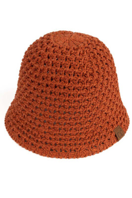 C.C Exclusive Natural Handmade Solid Color Knit Bucket Hat