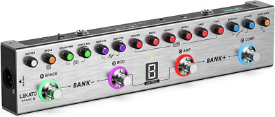 Bass Multi Effects Pedal, Bass Effects Pedal with 36 Presets, Editable 4 Modules