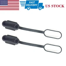 2pcs 4pin Trailer Flat Wire Connector Waterproof Cover Cap Tow Side Rubber Plug