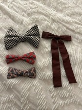 Bow Ties Lot of Four Vintage Clip-on Bow Ties Ormond NYC Royal and P.C. USA Made