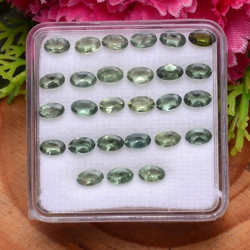 27 Pcs Natural Apatite 4mmx3mm Oval Faceted Cut Untreated Dazzling Gemstones Lot - Picture 2 of 10