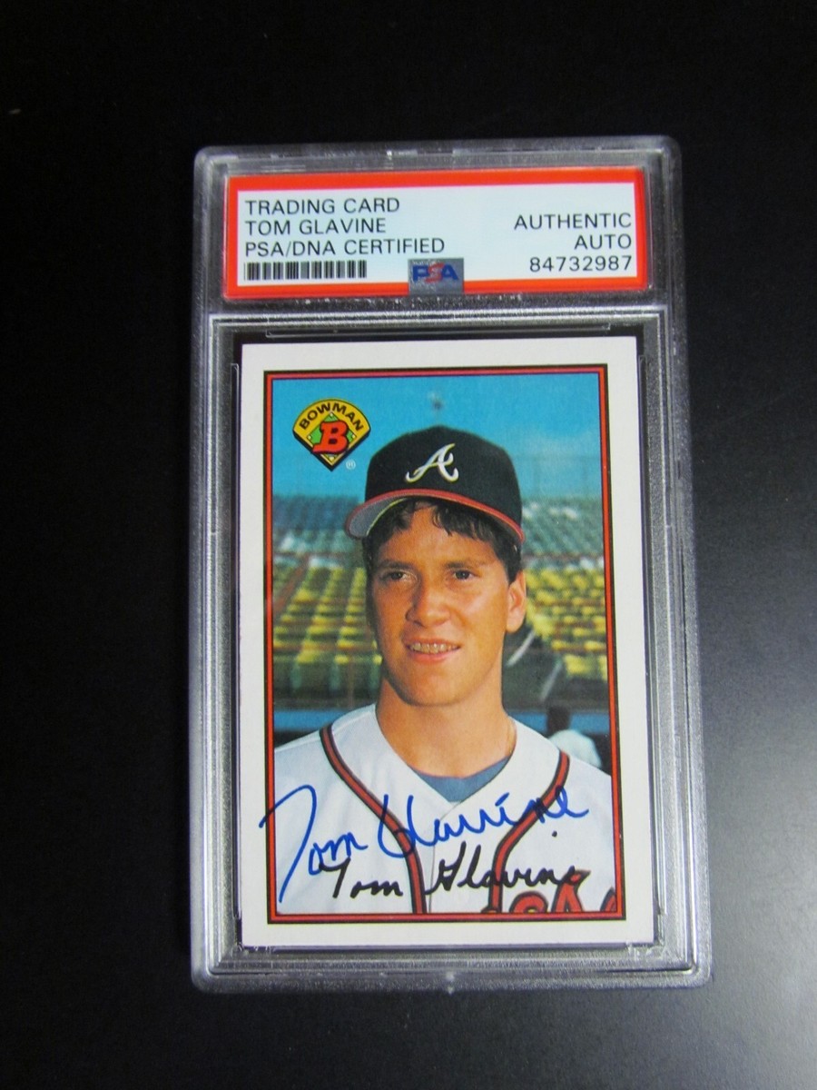 1989 Bowman Tom Glavine Signed Baseball Card PSA Encapsulated | eBay