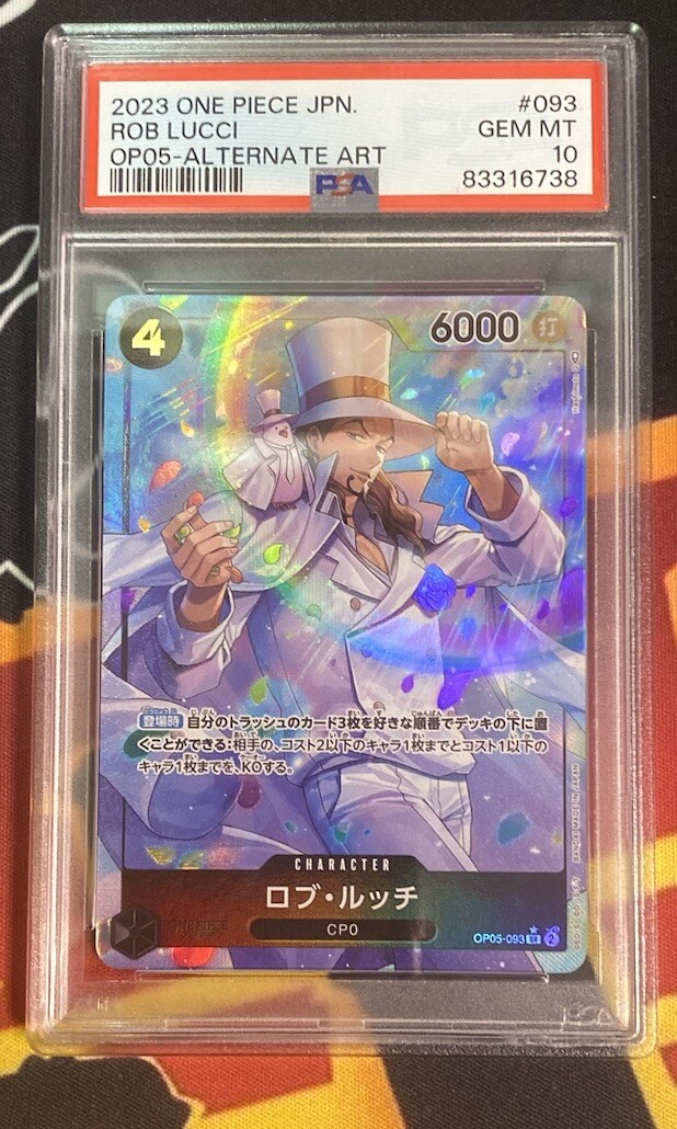 x1 Rob Lucci Alternate Art PSA 10 2023 One Piece Awakening New Era #093 Rare