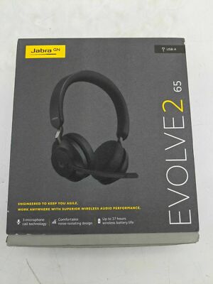 Jabra EVOLVE2 65 MS DUO Wireless Bluetooth PC Headset &amp; Link 380A 26599-999-999