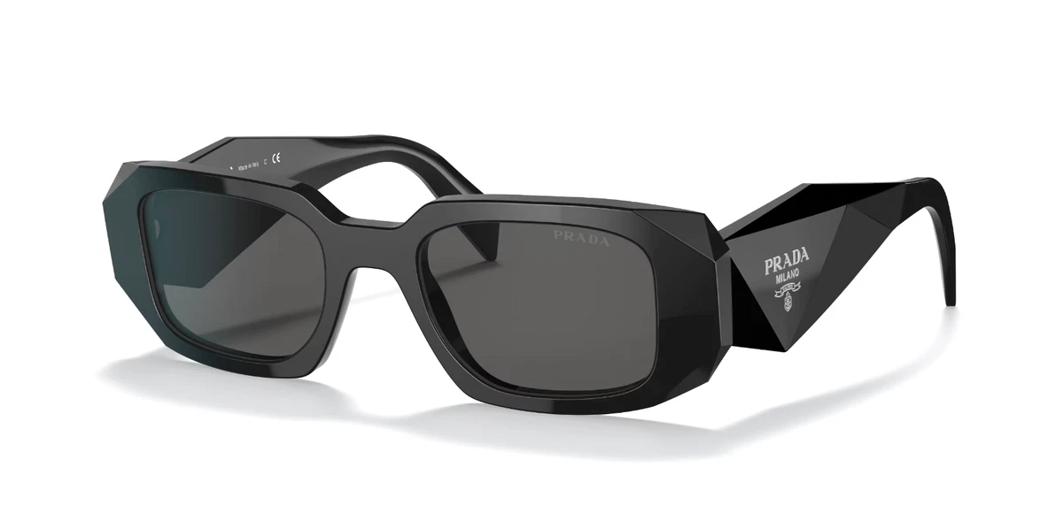 PRADA MILANO ブラックサングラス プラダ PRADA PRADA シンボルサングラス SPR 17W スクエア型 （1AB-5S0