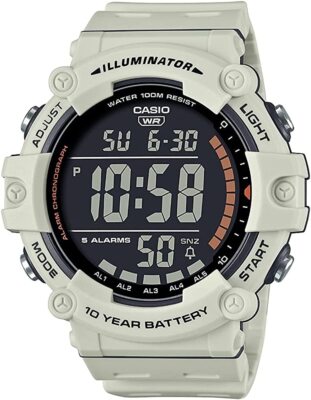 Casio Chronograph Digital Display Men's White Watch AE-1500WH-8B2VCF