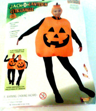 Jack-O-Lantern Pumpkin Halloween Costume Child Size M up to Age 10 New Unisex