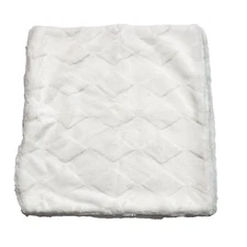 Solid White 2-Pack Throw Pillowcase 18x18 Inches Super Soft Elegant Faux Fur