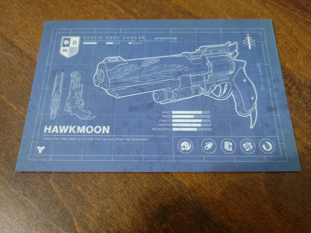 Destiny2 ホークムーン　フィギュア Destiny 2 Hawkmoon Exotic Hand Cannon Miniature Replica Bungie
