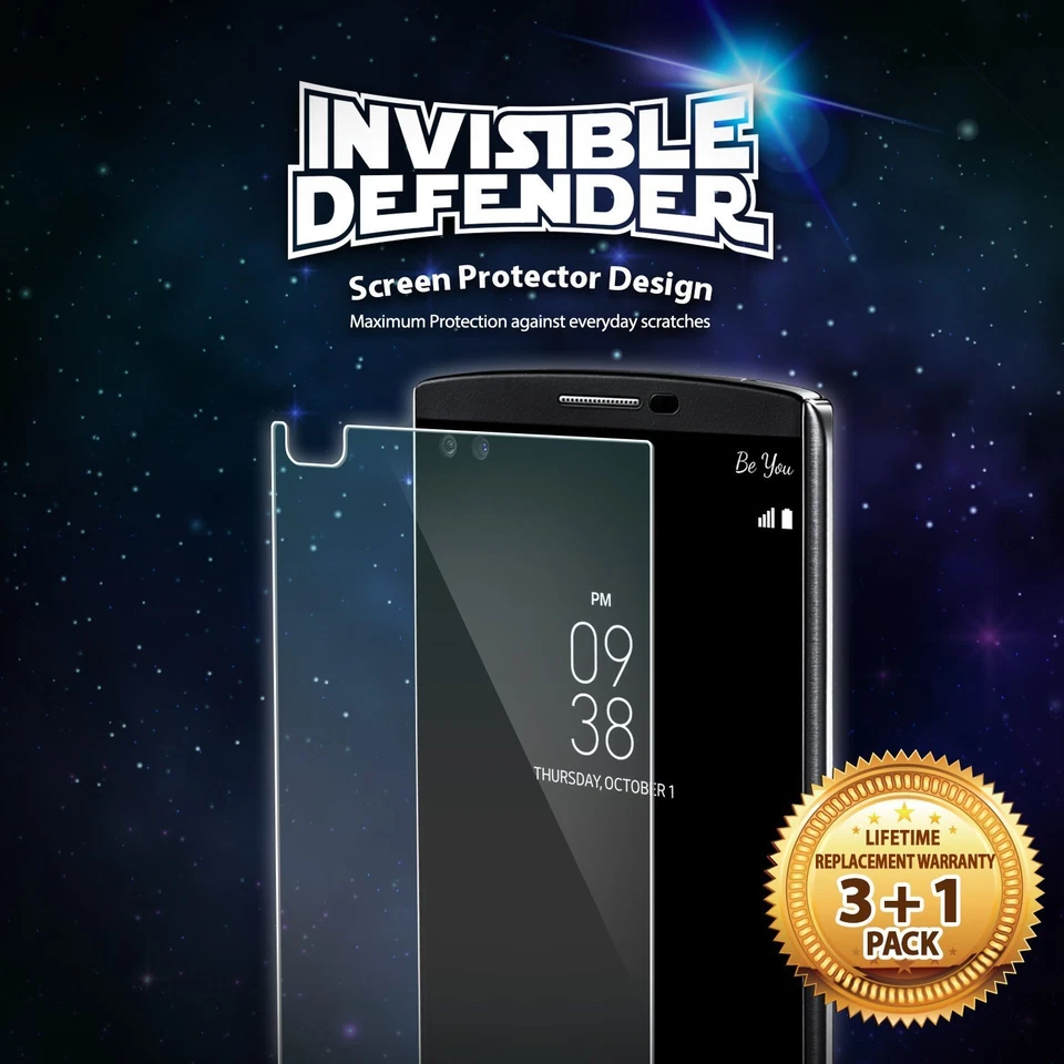 Protector de pantalla LG V10 | Ringke [Defensor invisible] Película protectora [Paquete de 4] Foto 2 de 4