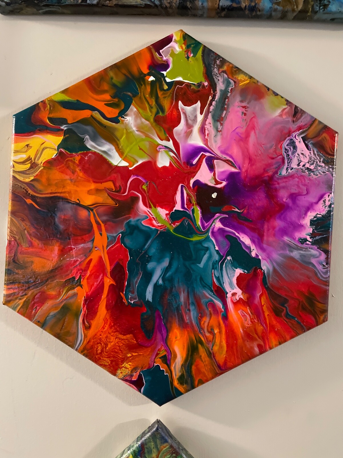 Unique, one of a kind, fluid art, abstract, painting