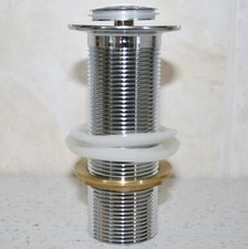 Chromed Click Clack Basin Pop up Waste Non Overflow Extra Long Sink Bowl Plug