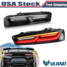 Led Tail Lights For 2016-2018 Chevy Camaro W Sequential Turn Signal Rear Lamps