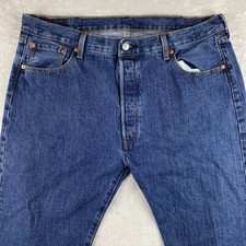 Levis Jeans Mens 40x30 Blue 501 Straight Button Fly Western American Denim