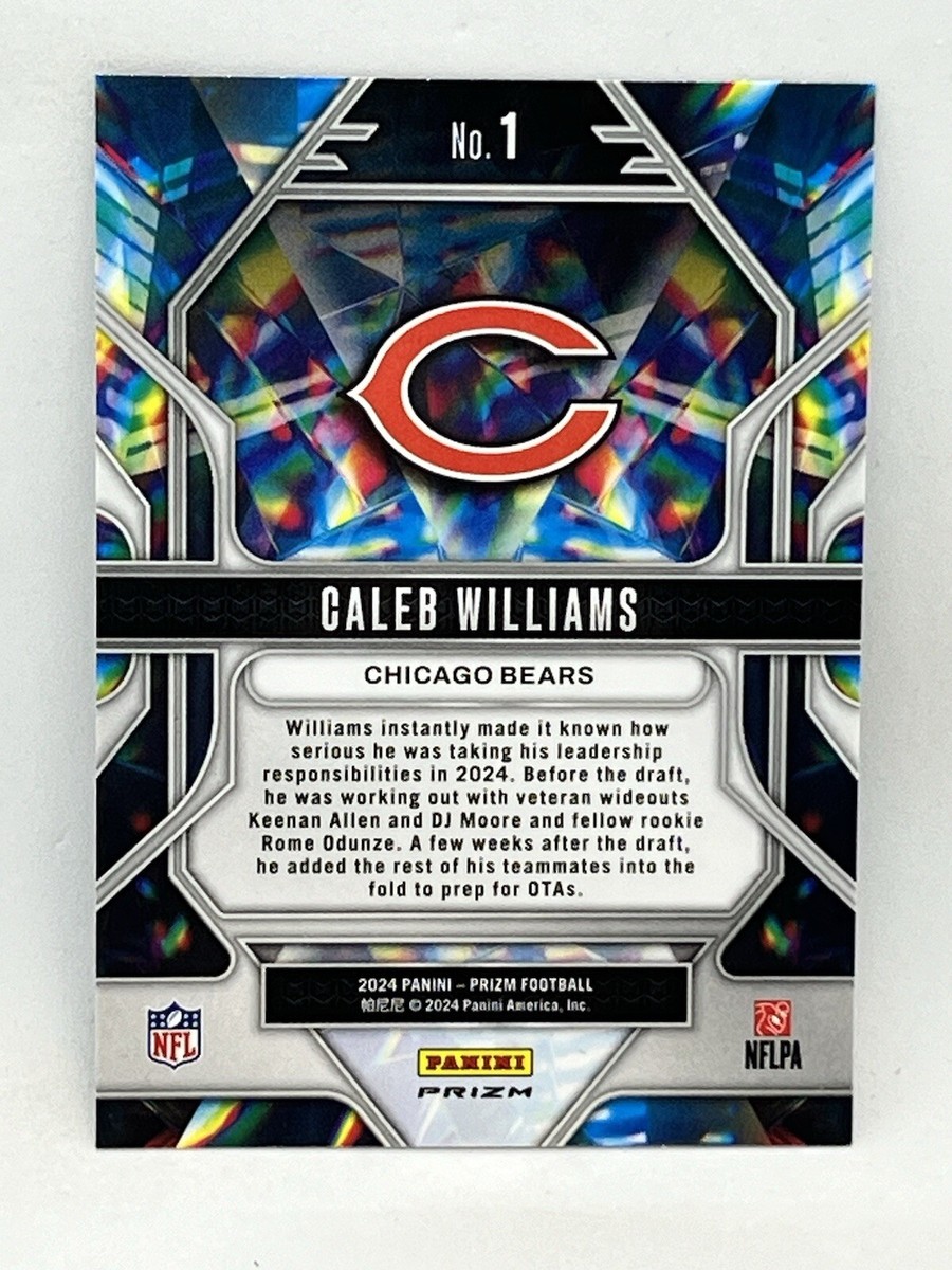2024 Panini Prizm Caleb Williams Prizmatic Green Rookie Card RC #1