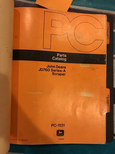 John Deere JD 760 Series A JD860 JD860-A, PC824, PC831, Scrapers Parts Catalog - Picture 5 of 7
