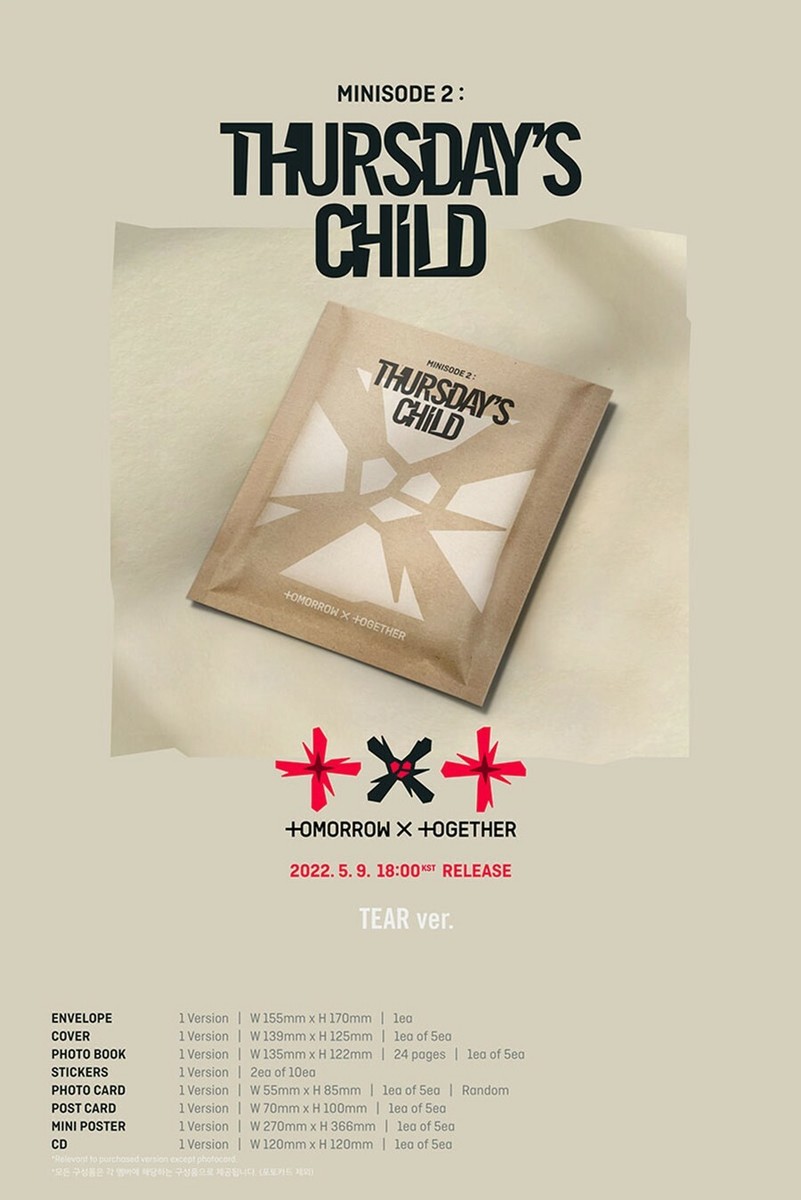 K-POP・アジア TXT Thursday's Child TEAR ver. TXT [MINISODE 2: THURSDAY'S CHILD] 4th Mini Album TEAR Ver