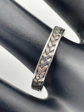 925 STERLING SILVER BRAIDED 3.5MM BAND RING SIZE 8 WEDDING SOUTHWESTERN 3570