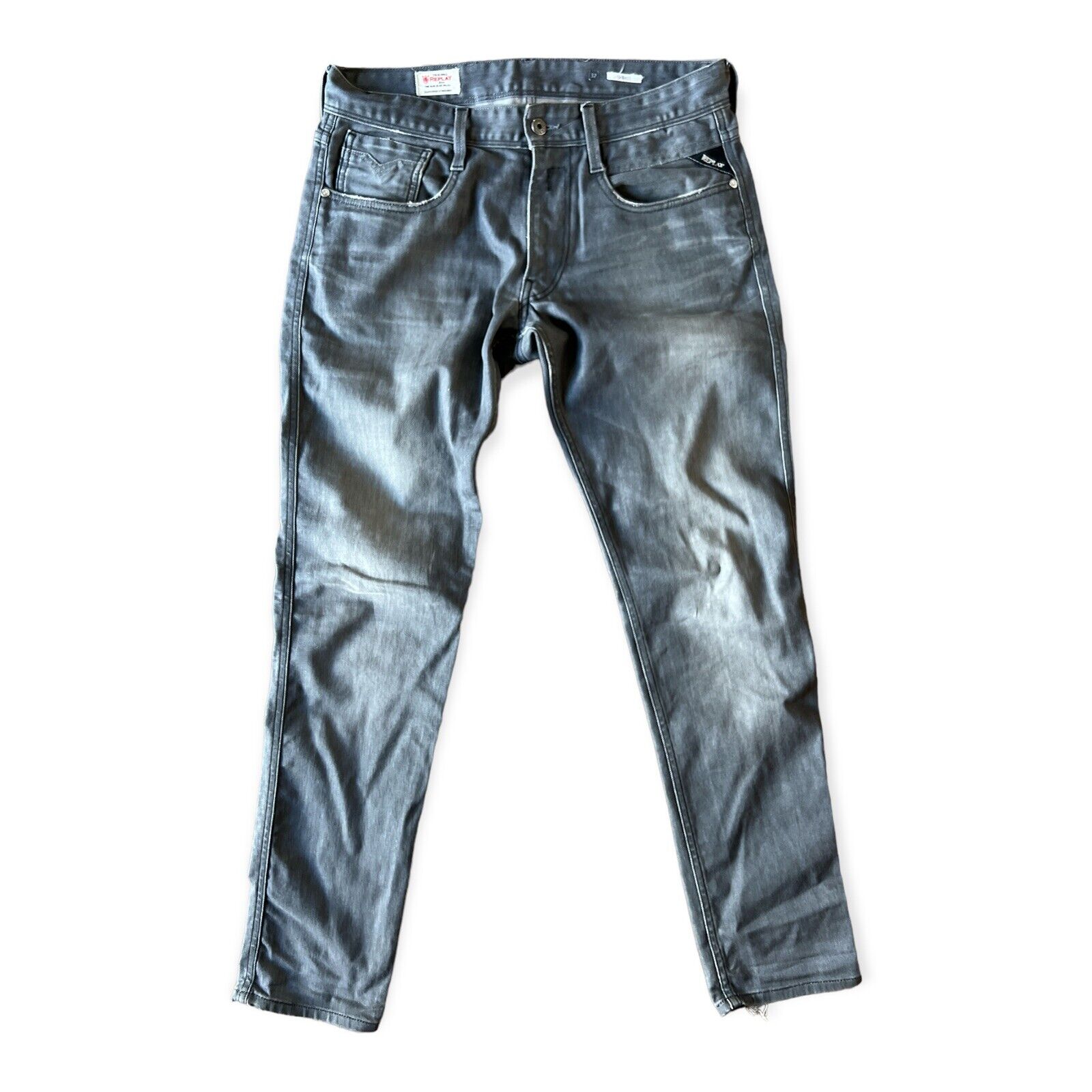 træk uld over øjnene udeladt Cosmic Replay Anbass Men's Grey Hyperflex Slim Fit Jeans, Size 32 | eBay