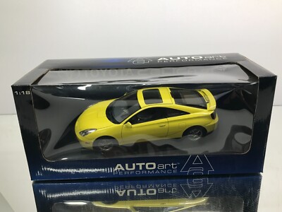 AUTOART 78723 TOYOTA CELICA GTS 2000 LHD -YELLOW 1:18- GOOD IN BOX