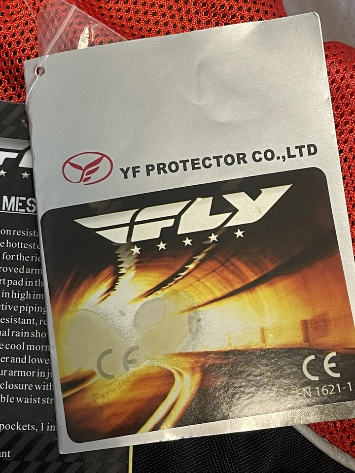 Fly Street Gear Men’s Racing Padded Motorcycle Jacket 2XL Red - Image 4 of 4