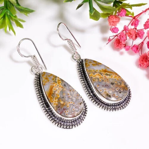 Ocean jasper earrings clearance