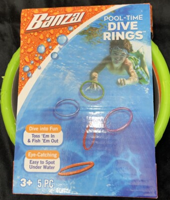 Banzai Pool Time Dive Rings 5-Pack Kids Summer Toys  - BRAND NEW