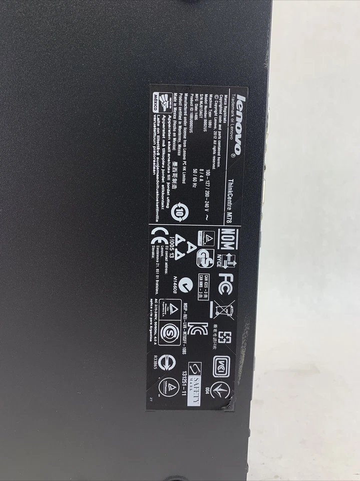 Lenovo ThinkCentre M78 DT AMD A4-6300B 3.7GHz 4GB RAM No HDD No OS - Image 4 of 4