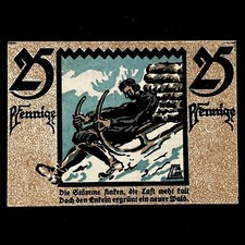 1920 German Notgeld 25 Pfennig Hirschberg Silesia Banknote Emergency Paper Money