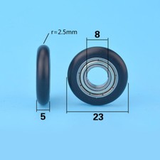 1/10pcs R Nylon Plastic Embedded 688 Groove Ball Bearings 8 23 5mm Guide Pulley